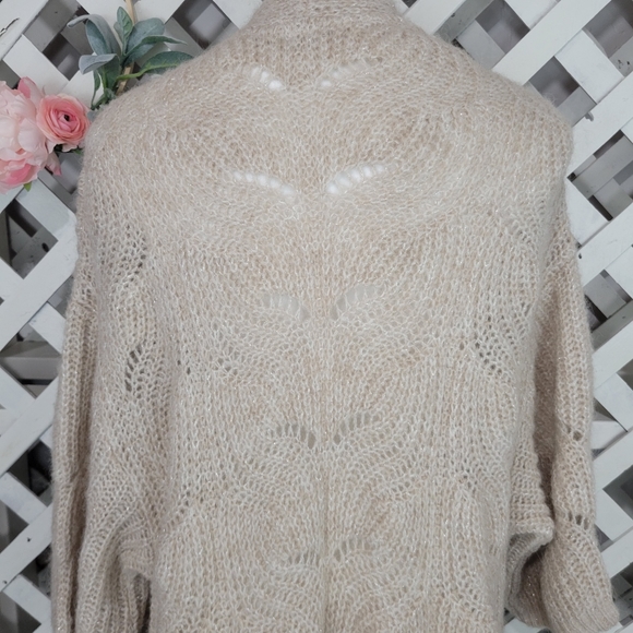 Emme Marella Alpaca Blend Knit Cozy Long Open Cardigan Size Small - Picture 7 of 10